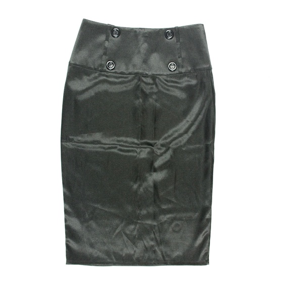 ChicStar Dresses & Skirts - NWOT Black Shiny Pencil Skirt